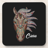 Mosaikpferd Personalisiert Getränkeuntersetzer (Vorderseite)