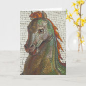 Mosaikpferd, unbedruckt innen karte (Gelbe Blume)