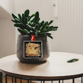 Mosaikrahmen im Herbst Silbernes Ornament