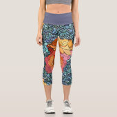 Mosaikrosen Capri Leggings (Vorderseite)