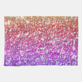 Mosaikschichten in grob orange bis lila und funkel geschirrtuch (Horizontal)