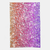 Mosaikschichten in grob orange bis lila und funkel geschirrtuch (Vertikal)