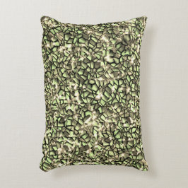 Mosaikschichten in rauem grünem Sepia und glitzern Dekokissen