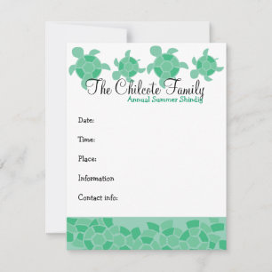 Mosaikschildkröten Einladung