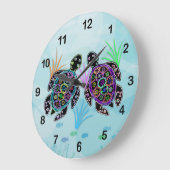 Mosaikschildkrötenuhr Große Wanduhr (Winkel)