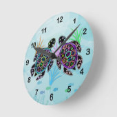 Mosaikschildkrötenuhr Runde Wanduhr (Winkel)