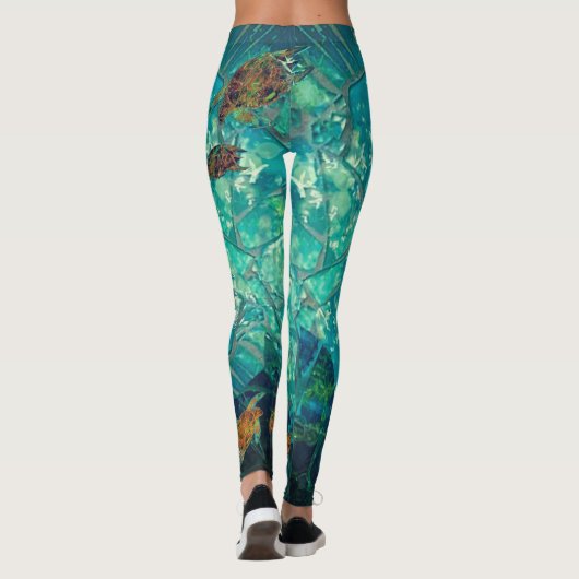 Mosaiksee-Leggings mit Schildkröten Leggings (Rückseite)