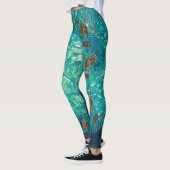 Mosaiksee-Leggings mit Schildkröten Leggings (Links)