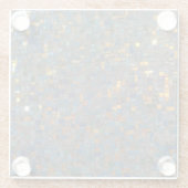 Mosaiksteine in Blau und Gold Glasuntersetzer (Rückseite)