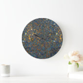 Mosaiksteine in Blau und Gold Große Wanduhr (Zuhause)