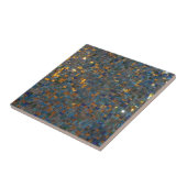 Mosaiksteine in Untersetzer aus Blauglas und Gold (Seite)