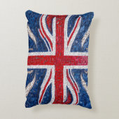 Mosaiksteineffekt der Flagge des Vereinigten König Dekokissen (Rückseite(Vertikal))