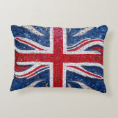 Mosaiksteineffekt der Flagge des Vereinigten König Dekokissen (Rückseite)