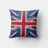 Mosaiksteineffekt der Flagge des Vereinigten König Kissen (Rückseite)