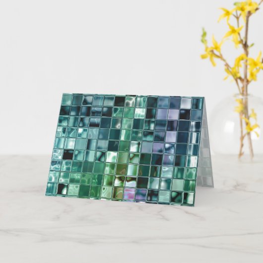 Mosaiksteinkunst in der Tiefsee Karte (Gelbe Blume)