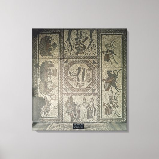 Mosaiksteinpflaster aus der römischen Villa bei Ni Leinwanddruck (Vorderseite)