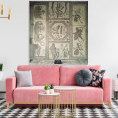 Mosaiksteinpflaster aus der römischen Villa bei Ni Leinwanddruck (Insitu (Wohnzimmer))