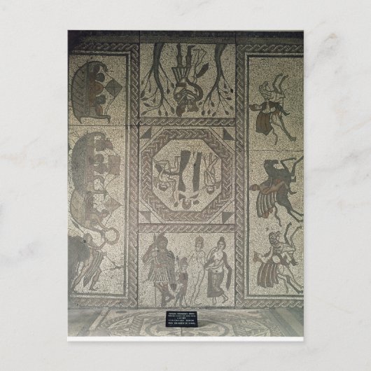 Mosaiksteinpflaster aus der römischen Villa bei Ni Postkarte (Vorderseite)