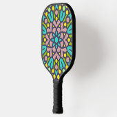 Mosaikstil, Mandala-Muster Pickleball Schläger (Links)