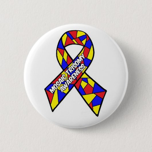 Mosaiktrisomy-Bewusstseins-Knopf Button (Vorderseite)