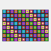 Mosaikumhüllungspapier Flachblatt Set 3 Geschenkpapier Set (Vorderseite 3)