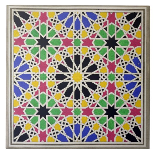 Mosaikverzierung in der Südseite des Gerichtes von Fliese (Vorderseite)