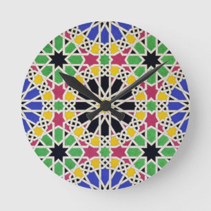 Mosaikverzierung in der Südseite des Gerichtes von Runde Wanduhr