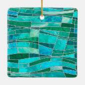 Mosaikwachen Kunst - Ozeansträuße Keramikornament (Rückseite)