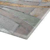 Mosaikwachen Kunst - Perlen und Pastellfarben Gold Schneidebrett (Ecke)