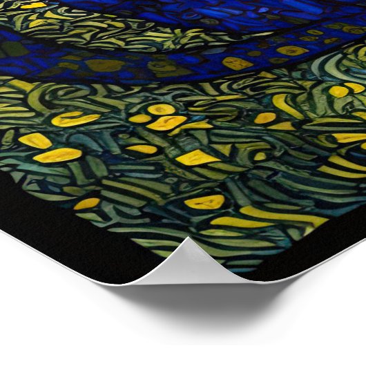 Mosaikwälder: Ein leuchtendes Katapult Poster (Ecke)