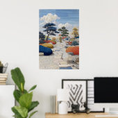 Mosaikweg-Poster-Trittsteine, Bunt Poster (Heimbüro)