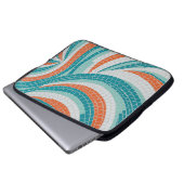 Mosaikwelle Laptopschutzhülle (Vorne Knopf)