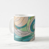 Mosaikwelle und Mond Kaffeetasse (Vorderseite Links)