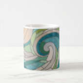 Mosaikwelle und Mond Kaffeetasse (Mittel)