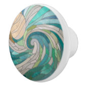 Mosaikwelle und Mond Keramikknauf (Rechts)