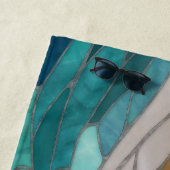 Mosaikwelle und Mond Strandtuch (Beispiel)