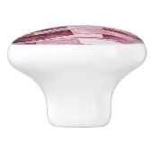 Mosaikwellen - Abstrakter rosafarbener Marmor Keramikknauf (Seitenansicht)