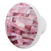 Mosaikwellen - Abstrakter rosafarbener Marmor Keramikknauf (Rechts)