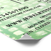 Mosaikwirkung, Juwelierwerbung Poster (Ecke)