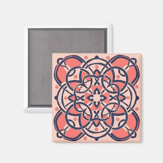 Mosaikzellige Magnet (Vorderseite/Rückseite)