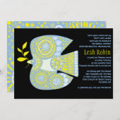 MOSAISCHE DOVE DES FRIEDENS Jüdische Babynamen Ein Einladung (Vorne/Hinten)