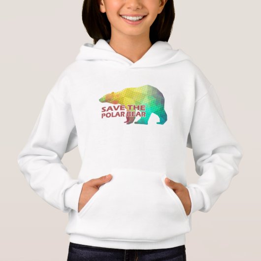MOSAISCHER FARBENBEFEHL (DER POLARBEAR GERETTET) HOODIE (Vorderseite)