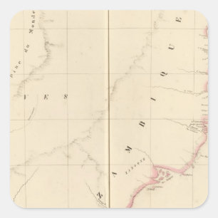 Mosambik - Afrika 47 Quadratischer Aufkleber