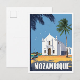 Mosambik Afrika Vintage Reise Postkarte