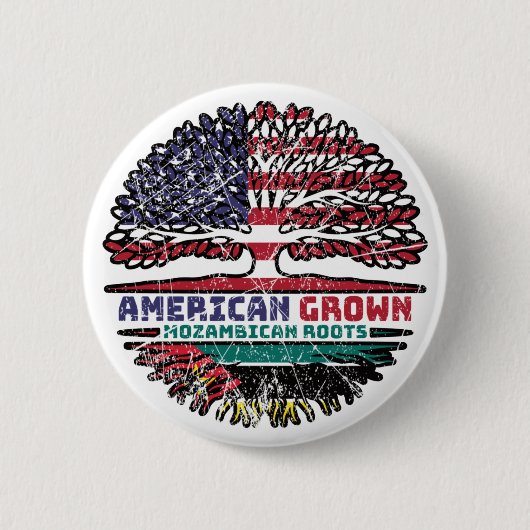 Mosambik - Amerikanische Treuhandflagge Button (Vorderseite)