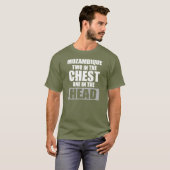 Mosambik-Bohrgerät-Silber-Grafik T-Shirt (Vorne ganz)