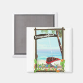 Mosambik Cartoon-Urlaubsposter Magnet (Vorderseite/Rückseite)