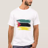 Mosambik Flag Pinselstrich T-Shirt (Vorderseite)
