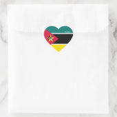 Mosambik Flag Splendid Patriotic Herz-Aufkleber (Tasche)