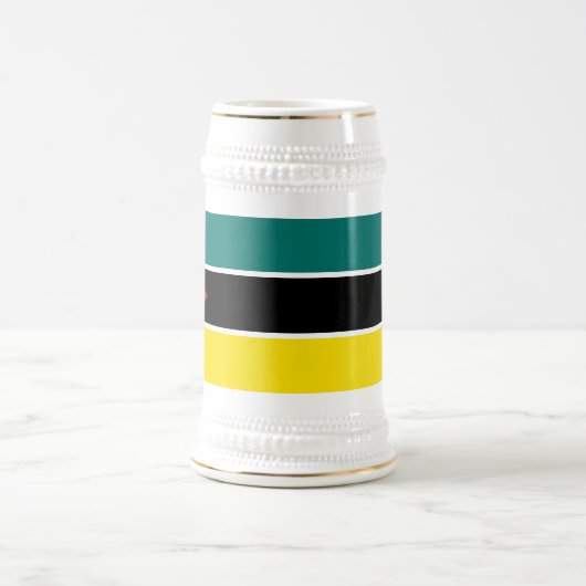 Mosambik-Flagge Bierglas (Mittel)
